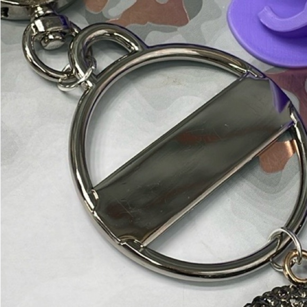 Authentic Coach Silver & Black Medallion with Crystal Heart Charm. Custom made - Picture 5 of 7
